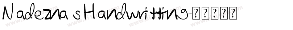 Nadezna s Handwritting字体转换